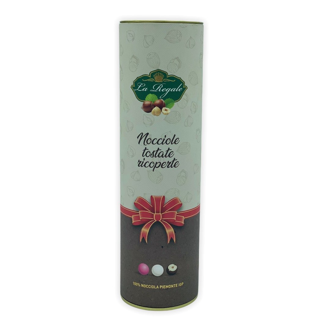 Scatola regalo 'tris di nocciole tostate ricoperte'