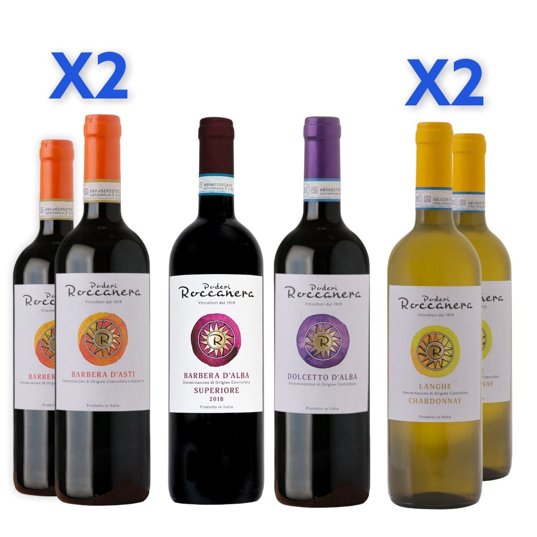Box misto 6 bottiglie Poderi Roccanera - Langa Zone